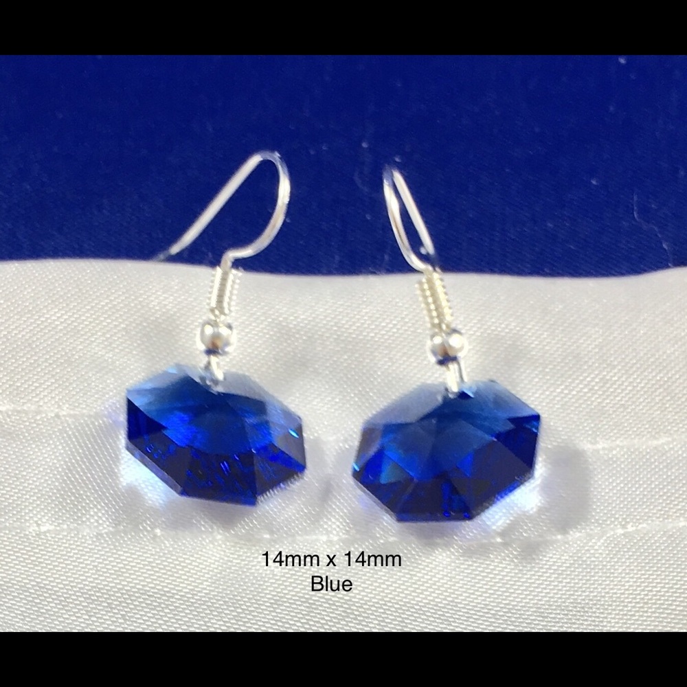 Swarovski Austrian Crystal 14mm Octagon Earrings